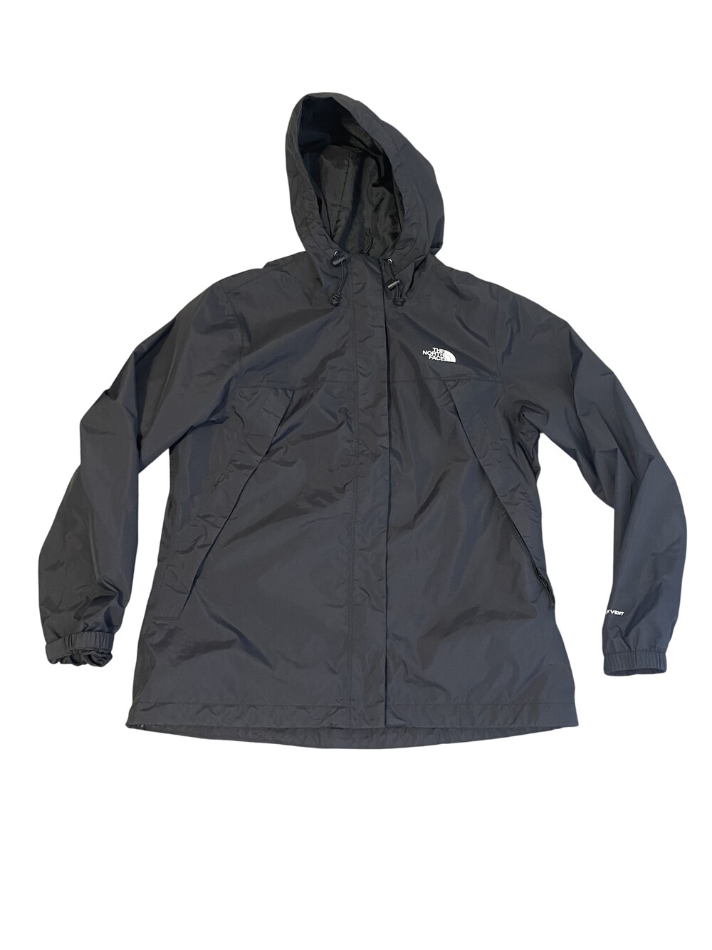 The North Face Jacket Womens Large Black DryVent Hooded Waterproof Rain Coat